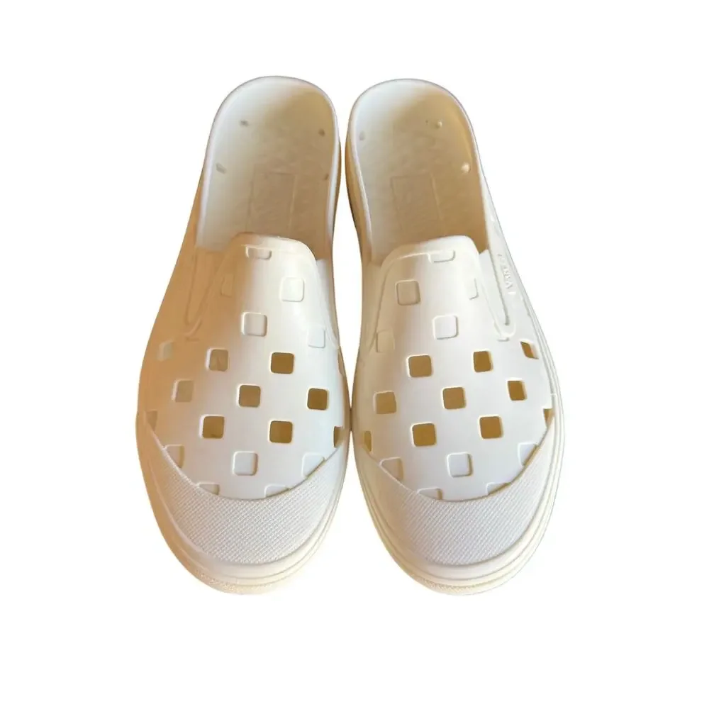 Vans Men's Slip-On Mule TRK Marshmallow White Water Shoes Clogs Gorpcore- Size 8